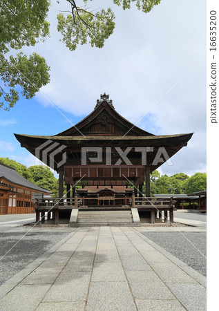 Kyoto-shi "Seongnam-gu Shrine" View the former shrine through prayer hall Kyoto-shi "Seongnam-gu Shrine" View the former shrine through prayer hall 16635200