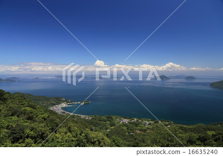 瀨戶內海希望從Sannomi Shosai Peninsula,Shiroyu Islands和Kasaoka Islands 瀨戶內海希望從Sannomi Shosai Peninsula,Shiroyu Islands和Kasaoka Islands 16635240