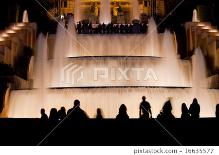 Fountain in Barcelona at Night Fountain in Barcelona at Night 16635577