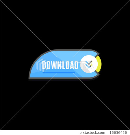 Colorful download web button. Modern flat design. 16636436