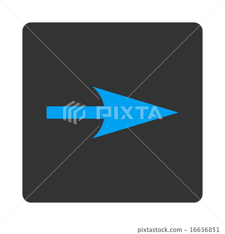 Arrow Axis X flat blue and gray colors rounded button 16636851