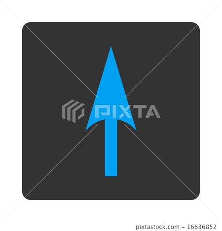 Arrow Axis Y flat blue and gray colors rounded button 16636852