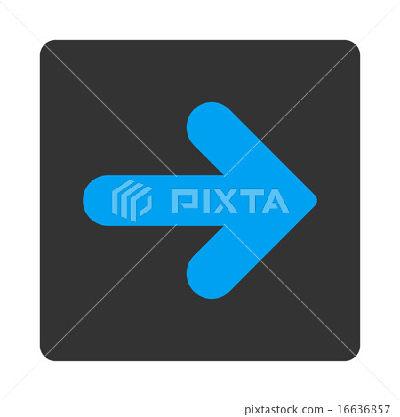 Arrow Right flat blue and gray colors rounded button 16636857