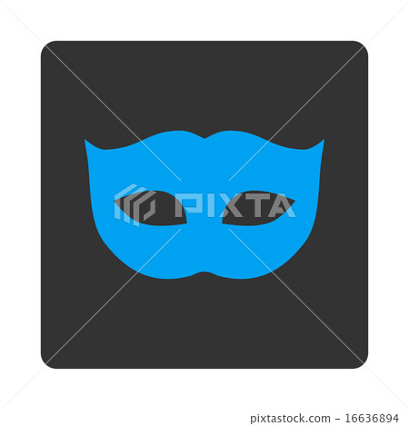 Privacy Mask flat blue and gray colors rounded... - Stock Illustration ...