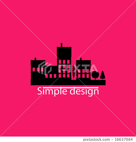 Color flat contours of the urban landscape Color flat contours of the urban landscape 16637084
