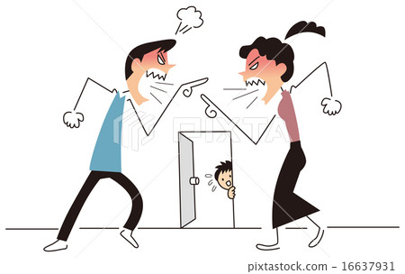 A child seeing a fight with a couple 16637931