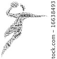 Handball pictogram on white background 16638493