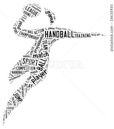 Handball pictogram on white background 16638493