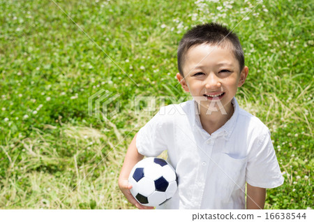 Child with soccer ball 16638544