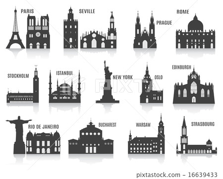 Silhouettes of cities Silhouettes of cities 16639433