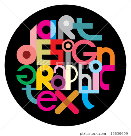 Text Graphic Design on Black 16639699