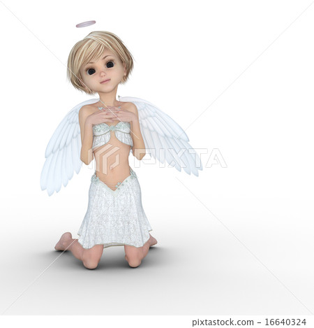 Cute angel deformed perming3DCG illustrations material Cute angel deformed perming3DCG illustrations material 16640324