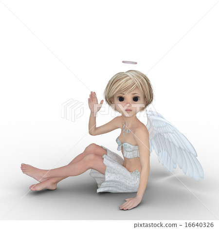 Cute angel deformed perming3DCG illustrations material Cute angel deformed perming3DCG illustrations material 16640326