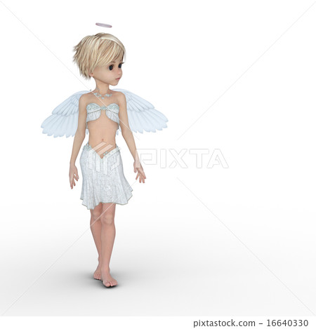 Cute angel deformed perming3DCG illustrations material Cute angel deformed perming3DCG illustrations material 16640330