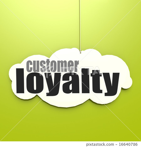 White cloud with customer loyalty 16640786