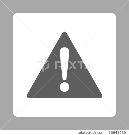 Warning flat dark gray and white colors rounded button Warning flat dark gray and white colors rounded button 16645389