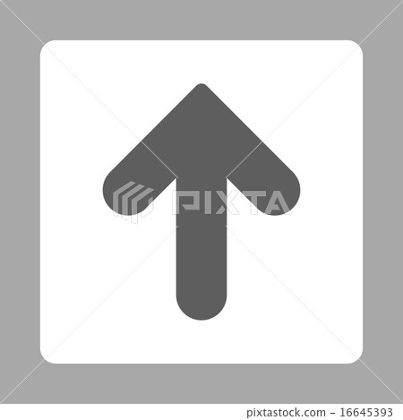 Arrow Up flat dark gray and white colors... - Stock Illustration ...
