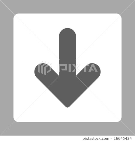 Arrow Down flat dark gray and white colors... - Stock Illustration ...