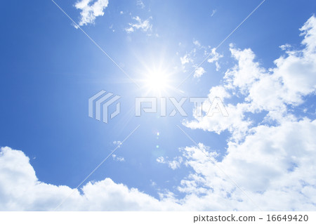 Blue sky and sun and cloud image 16649420