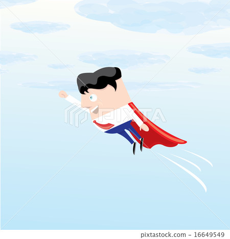 business man flying. vector illustration. business man flying. vector illustration. 16649549
