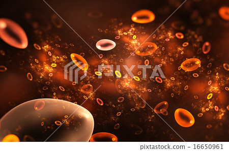 Red blood cells flowing through vein - Stock Illustration [16650961 ...