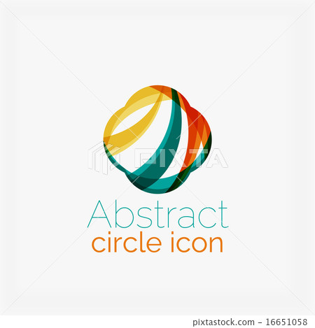 Clean elegant circle shaped abstract geometric logo. Universal for any idea 16651058
