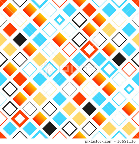 Bright Colorful Seamless Geometric Pattern With... - Stock Illustration ...
