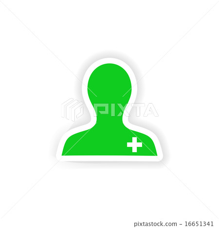 icon sticker realistic design on paper nurse 16651341