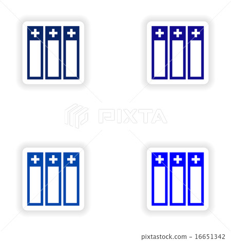 assembly realistic sticker design on paper medical folder assembly realistic sticker design on paper medical folder 16651342