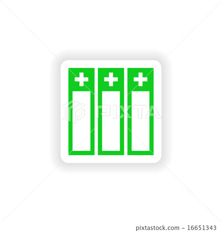 icon sticker realistic design on paper medical records icon sticker realistic design on paper medical records 16651343