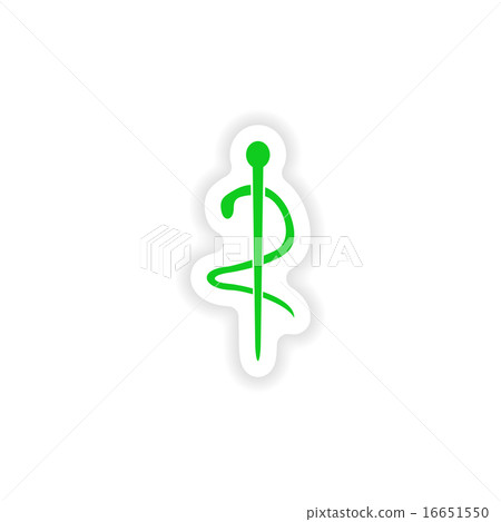 icon sticker realistic design on paper medical emblem 16651550
