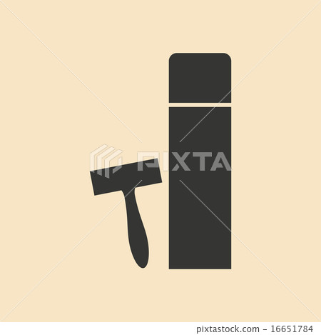 Flat in black and white mobile application shaving Flat in black and white mobile application shaving 16651784