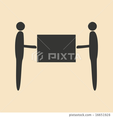 Flat in black and white mobile application couriers Flat in black and white mobile application couriers 16651928