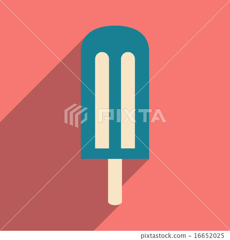 Flat with shadow icon and mobile application ice lolly 16652025