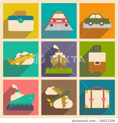 Flat with shadow concept and mobile application tourism Flat with shadow concept and mobile application tourism 16652106