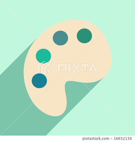 Flat with shadow icon and mobile application palette Flat with shadow icon and mobile application palette 16652138