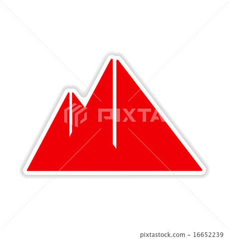 icon sticker realistic design on paper pyramids Egypt icon sticker realistic design on paper pyramids Egypt 16652239