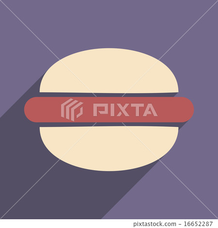 Flat with shadow icon and mobile applacation hamburger Flat with shadow icon and mobile applacation hamburger 16652287
