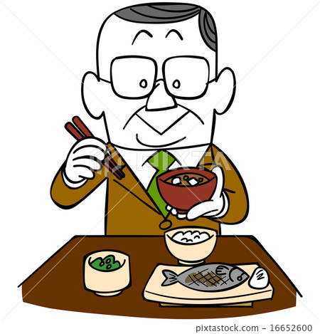 Businessman eating Japanese food Businessman eating Japanese food 16652600