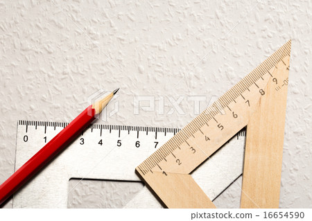 Drafting tools on white background Drafting tools on white background 16654590