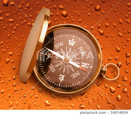 Golden vintage compass Golden vintage compass 16654604