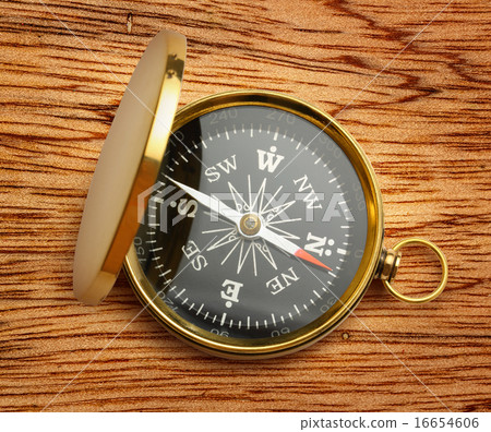Golden vintage compass 16654606