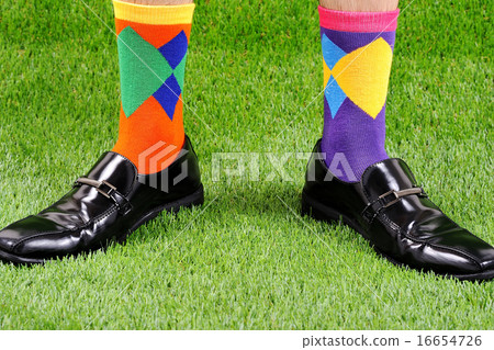 Colorful socks and leather shoes Colorful socks and leather shoes 16654726