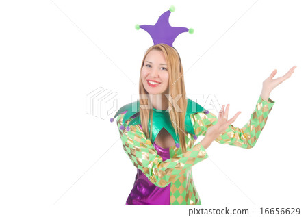 Funny clown isolated on white Funny clown isolated on white 16656629