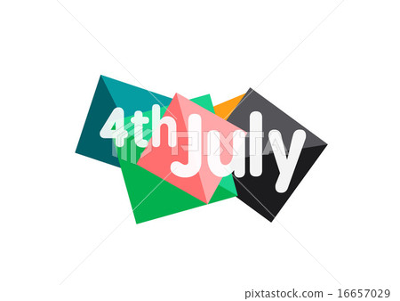 Fourth july geometric banner 16657029