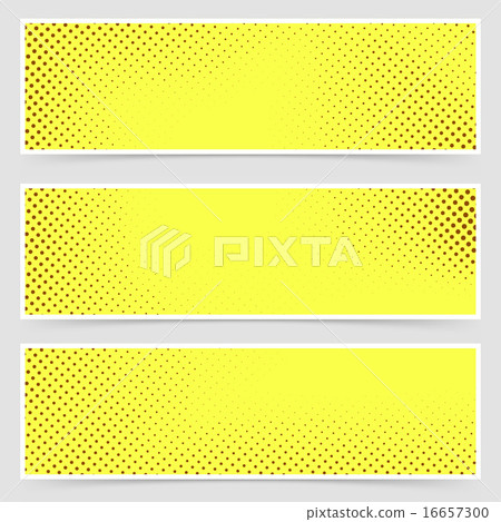 Bright dotted comic book style header set Bright dotted comic book style header set 16657300