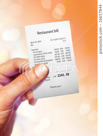 Restaurant bill Restaurant bill 16657644