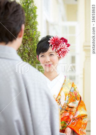 bride, bridal, heterosexual couple 16658683