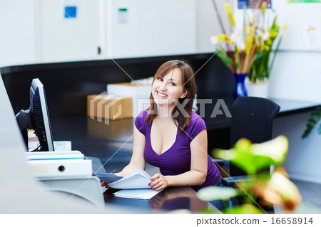 Business, communication and call center concept Business, communication and call center concept 16658914