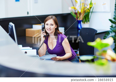 Business, communication and call center concept Business, communication and call center concept 16658915